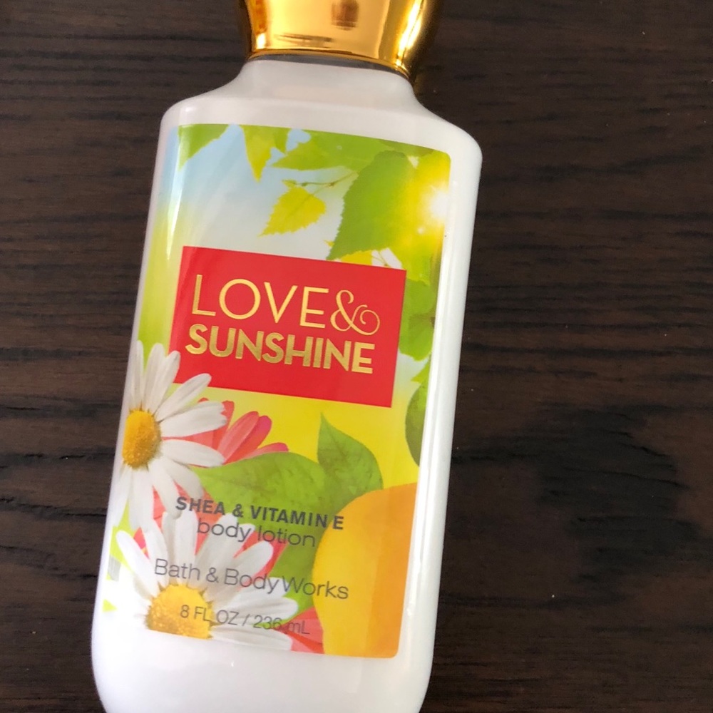 Love and sunshine body lotion.